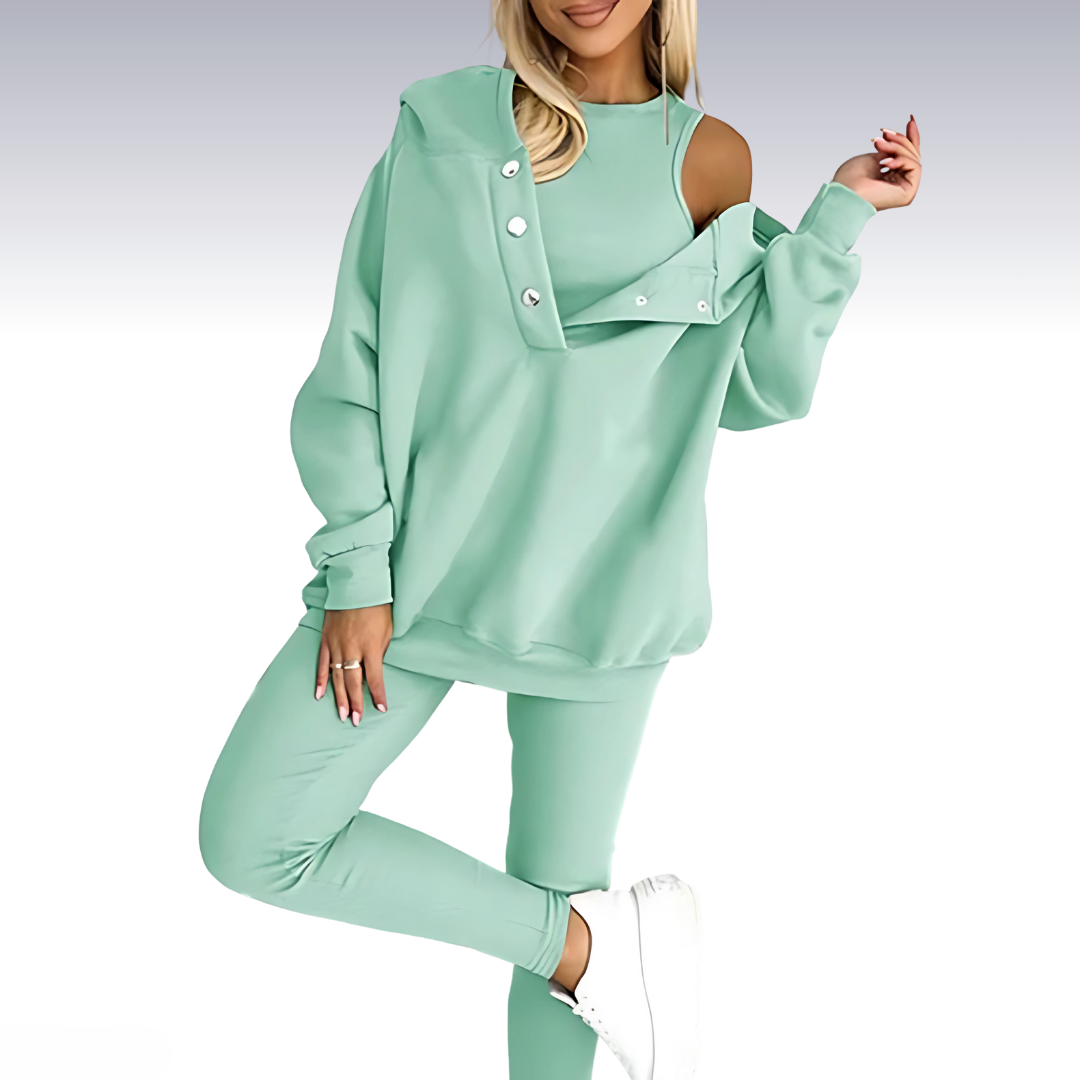 Bella Warme Herfstset | Hoodie, Shirt & Sweatpants