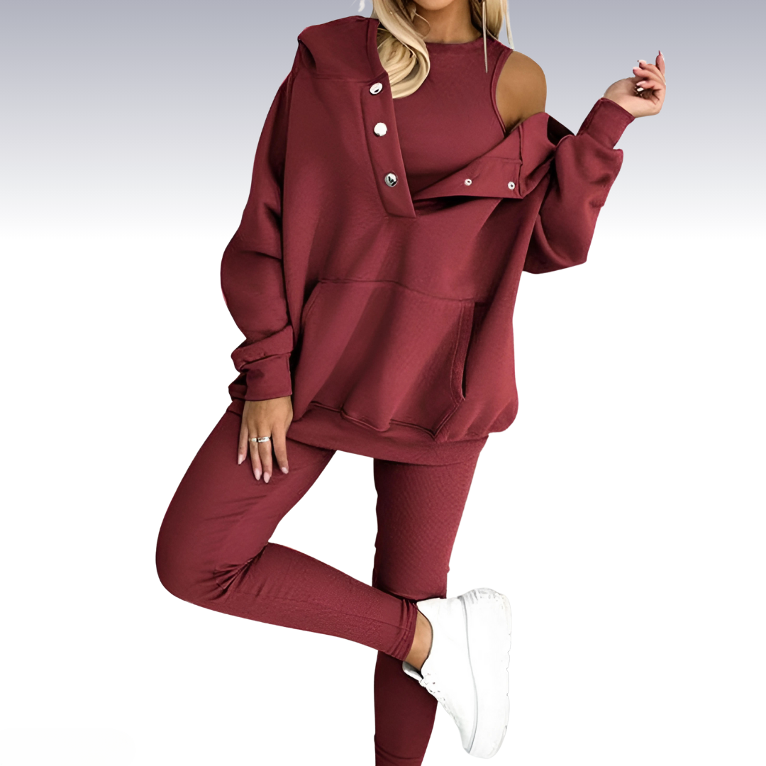 Bella Warme Herfstset | Hoodie, Shirt & Sweatpants