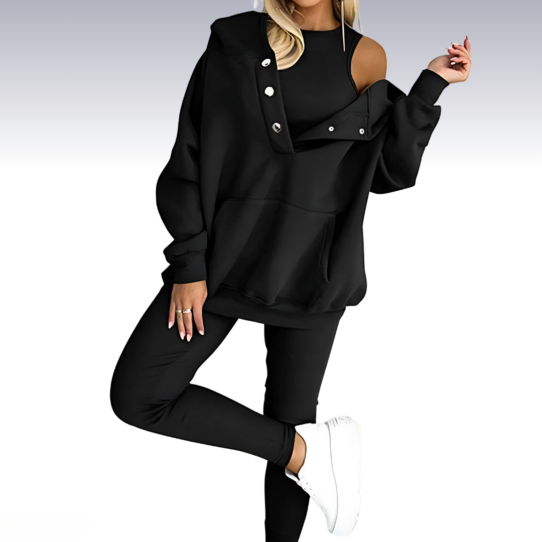 Bella Warme Herfstset | Hoodie, Shirt & Sweatpants